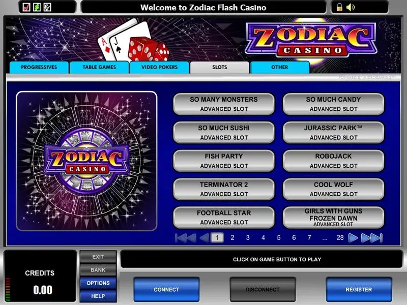 Zodiac Casino screenshot